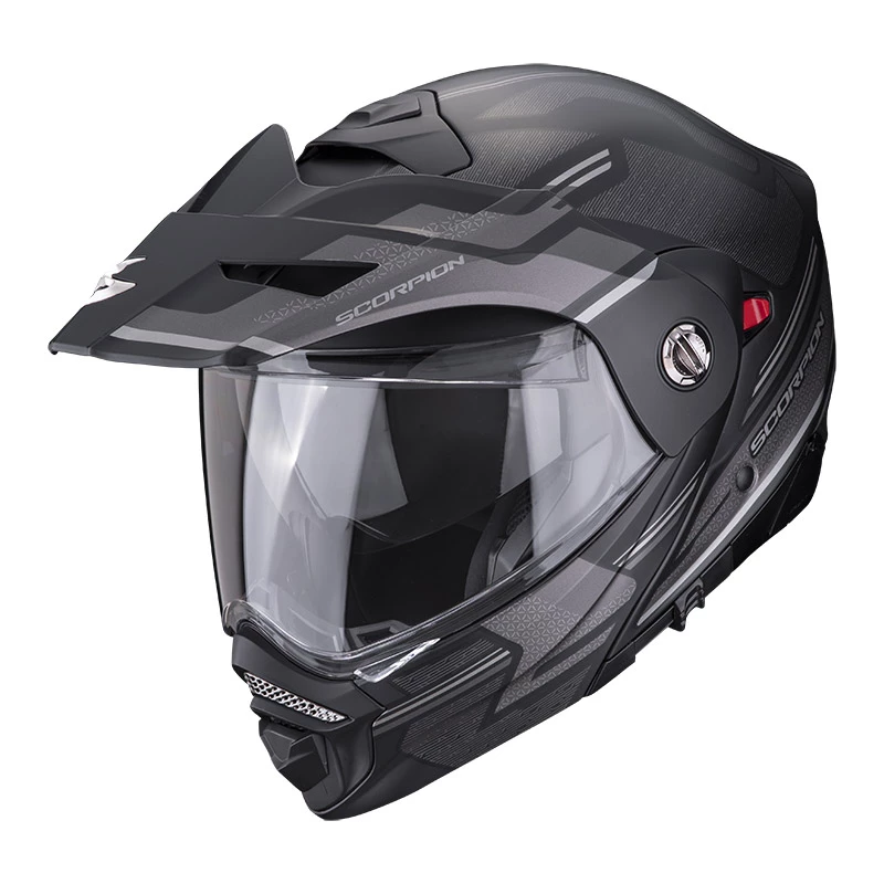 Policarbonato Casco Modulare Scorpion Adx-2 Carrera Nero Argento 3 Policarbonato Casco Modulare Scorpion Adx-2 Carrera Nero Argento
