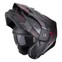 Policarbonato Casco Modulare Scorpion Adx-2 Carrera Nero Rosso