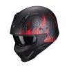 Mentoniera Removibile Casco Scorpion Covert X Tattoo Nero Opaco Rosso -Negozio Scorpions scorpion covertx tattoo rosso
