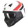 Mentoniera Removibile Casco Scorpion Covert X T-rust Bianco Rosso -Negozio Scorpions scorpion covertx trust biancorosso