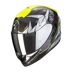Fibra Casco Scorpion Exo-1400 Carbon Air Aranea Giallo