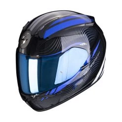 Policarbonato Casco Scorpion Exo 390 Sting Nero Blu