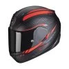 Policarbonato Casco Scorpion Exo 390 Sting Nero Opaco Rosso -Negozio Scorpions scorpion exo390 sting rosso