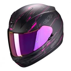 Policarbonato Casco Scorpion Exo 390 Beat Rosa Nero