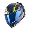 Policarbonato Casco Scorpion Exo 491 Spin Nero Blu Giallo Fluo 2 Policarbonato Casco Scorpion Exo 491 Spin Nero Blu Giallo Fluo -Negozio Scorpions scorpion exo491 spin blu