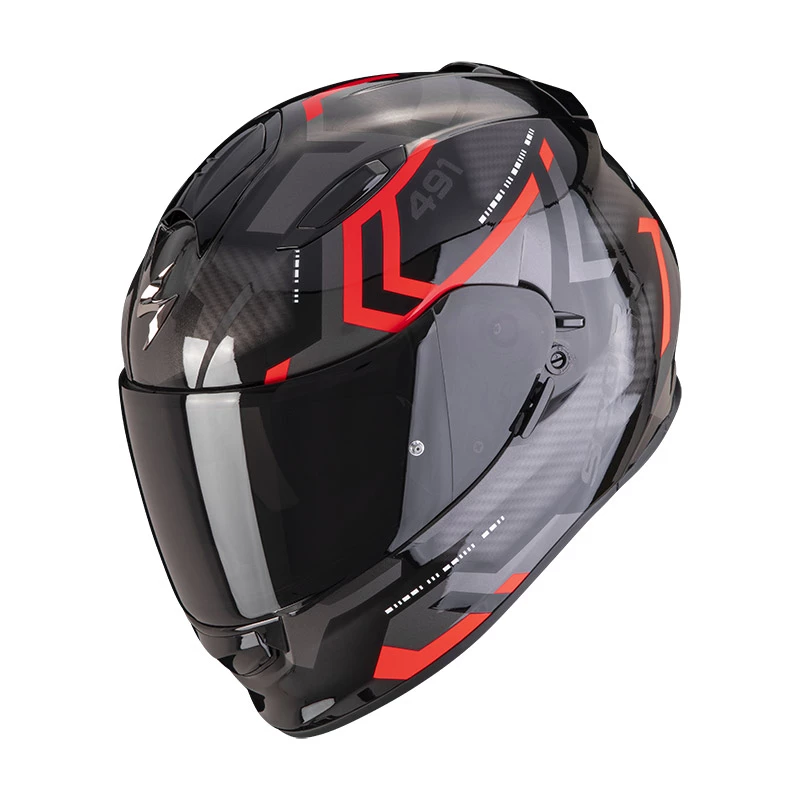 Policarbonato Casco Scorpion Exo 491 Spin Nero Rosso 3 Policarbonato Casco Scorpion Exo 491 Spin Nero Rosso