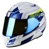 Policarbonato Scorpion Exo-510 Air Galva Bianco Blu -Negozio Scorpions scorpion exo510 galva blu