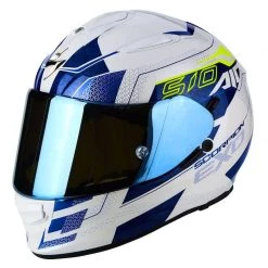 Negozio al dettaglio Scorpions 10 Policarbonato Scorpion Exo-510 Air Galva Bianco Blu