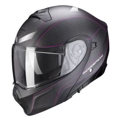Policarbonato Casco Modulare Scorpion Exo 930 Cielo Nero Rosa