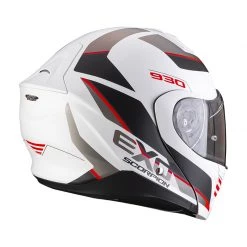 Policarbonato Casco Modulare Scorpion Exo 930 Navig Bianco Rosso -Negozio Scorpions scorpion exo930 navig biancorosso 3
