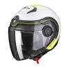 Policarbonato Casco Scorpion Exo City Roll Bianco Giallo Fluo