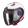 Policarbonato Casco Scorpion Exo City Roll Bianco Rosso -Negozio Scorpions scorpion exocity roll rosso