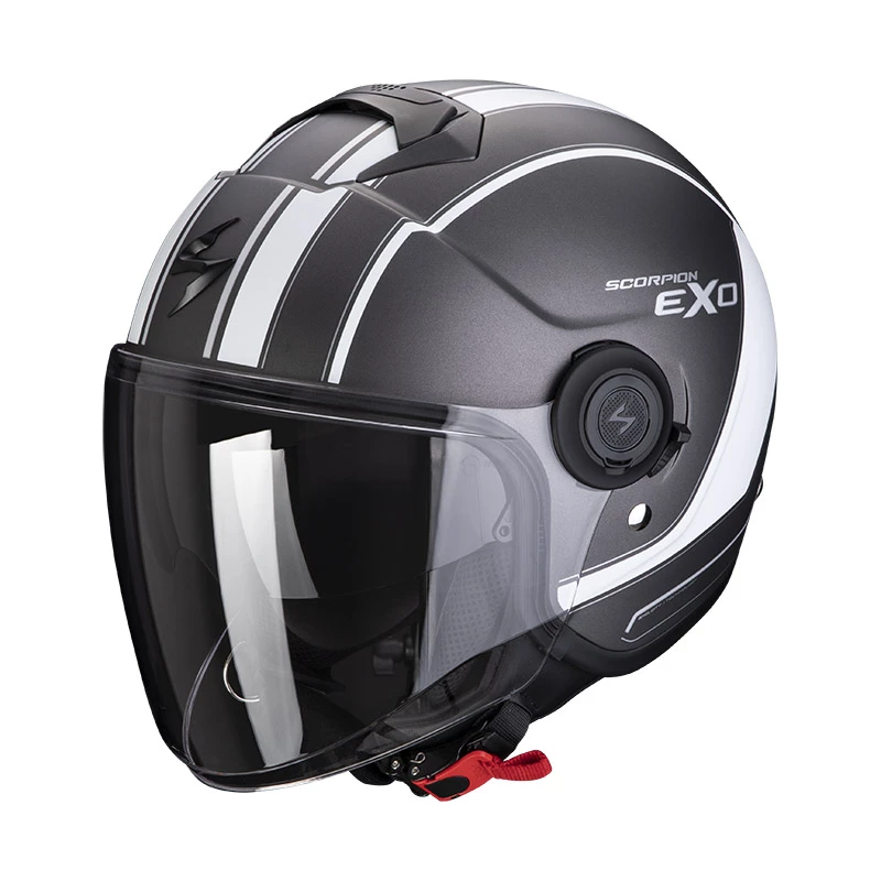 Policarbonato Casco Scorpion Exo City Scoot Argento Opaco Bianco 3 Policarbonato Casco Scorpion Exo City Scoot Argento Opaco Bianco