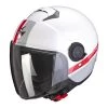 Policarbonato Casco Scorpion Exo City Strada Bianco Rosso -Negozio Scorpions scorpion exocity strada biancorosso