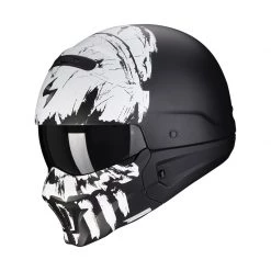 Mentoniera Removibile Casco Scorpion Exo Combat Evo Marauder Nero Bianco