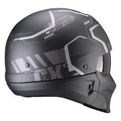 Mentoniera Removibile Casco Scorpion Exo Combat Evo Ram Nero Argento -Negozio Scorpions scorpion exocombatevo ram nerosilver 3