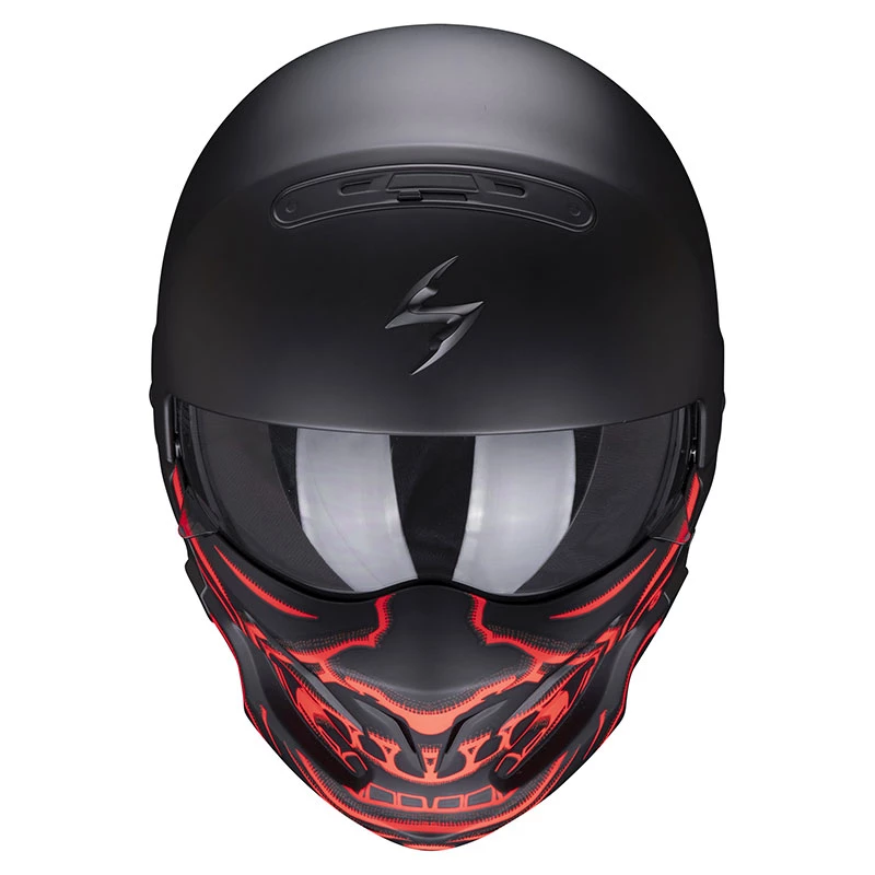 Mentoniera Removibile Casco Scorpion Exo Combat Evo Samurai Nero Rosso 4 Mentoniera Removibile Casco Scorpion Exo Combat Evo Samurai Nero Rosso - immagine 2