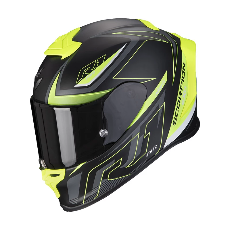 Fibra Casco Scorpion Exo R1 Gaz Nero Opaco Giallo Fluo 3 Fibra Casco Scorpion Exo R1 Gaz Nero Opaco Giallo Fluo