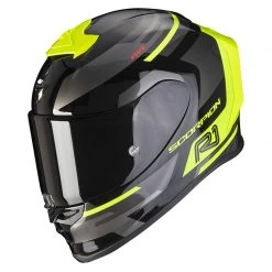 Fibra Casco Scorpion Exo R1 Air Orbis Nero Giallo