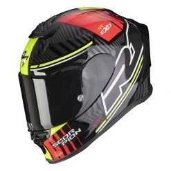 Fibra Casco Scorpion Exo R1 Air Victory Argento Rosso