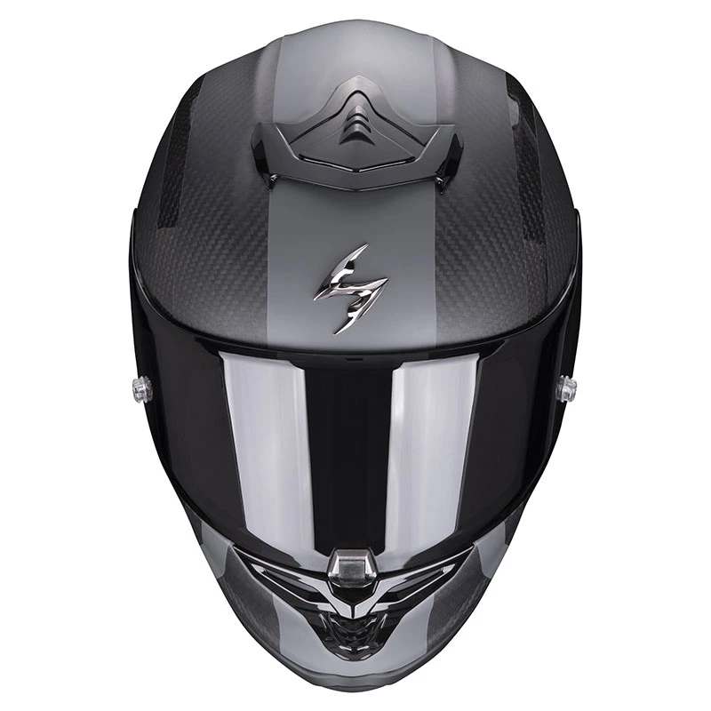 Fibra Casco Scorpion Exo R1 Carbon Air Mg Nero Argento 4 Fibra Casco Scorpion Exo R1 Carbon Air Mg Nero Argento - immagine 2
