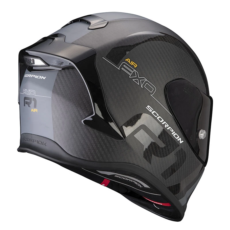 Fibra Casco Scorpion Exo R1 Carbon Air Mg Nero Argento 5 Fibra Casco Scorpion Exo R1 Carbon Air Mg Nero Argento - immagine 3