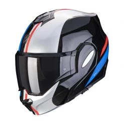 Policarbonato Casco Scorpion Exo Tech Forza Nero Argento Rosso