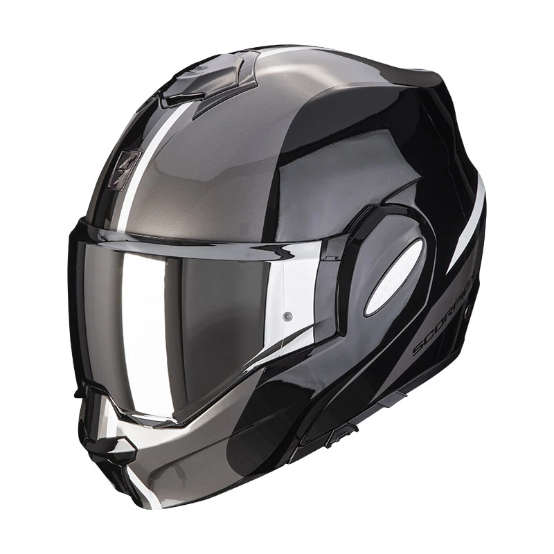 Policarbonato Casco Scorpion Exo Tech Forza Nero Argento 3 Policarbonato Casco Scorpion Exo Tech Forza Nero Argento