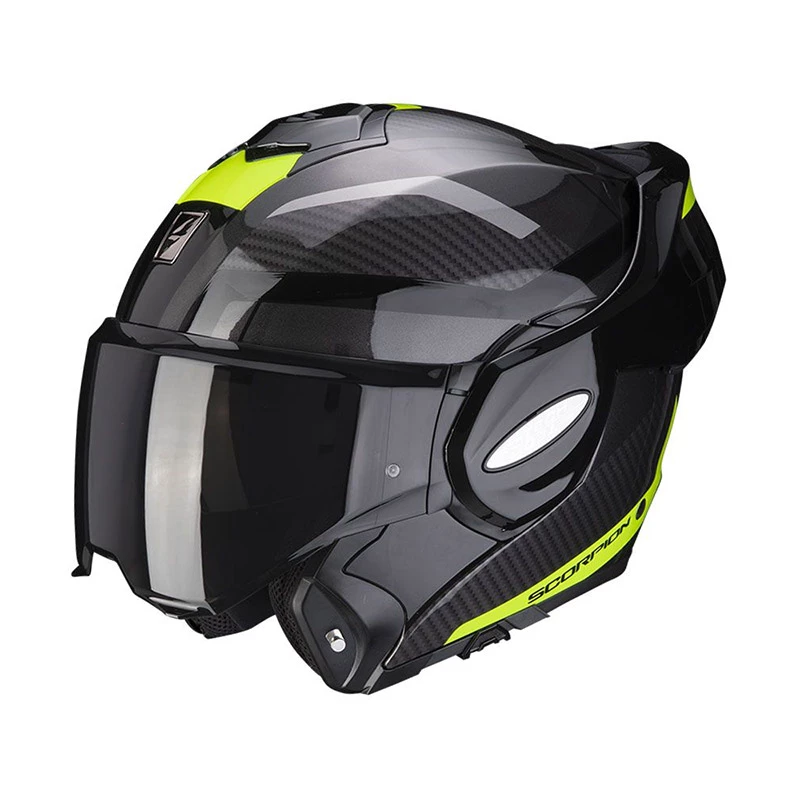 Policarbonato Casco Modulare Scorpion Exo Tech Trap Nero Giallo 4 Policarbonato Casco Modulare Scorpion Exo Tech Trap Nero Giallo - immagine 2