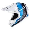 Policarbonato Casco Scorpion Vx-16 Air Gem Bianco Blu -Negozio Scorpions scorpion vx16 air gem biancoblu