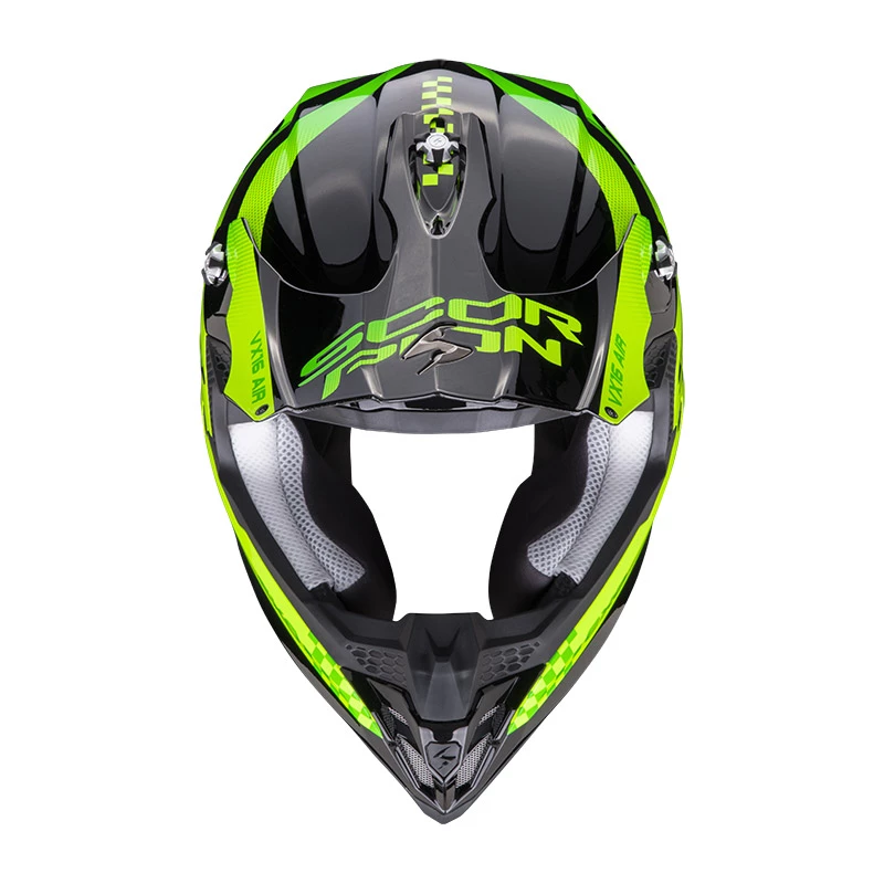 Policarbonato Casco Scorpion Vx-16 Air Soul Nero Verde 4 Policarbonato Casco Scorpion Vx-16 Air Soul Nero Verde - immagine 2