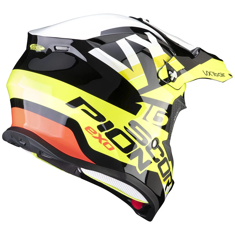 Policarbonato Casco Scorpion Vx-16 Air X Turn Nero Giallo Fluo 5 Policarbonato Casco Scorpion Vx-16 Air X Turn Nero Giallo Fluo - immagine 3