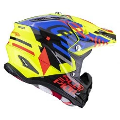 Fibra Casco Scorpion Vx-22 Air Neox Giallo Blu Rosso -Negozio Scorpions scorpion vx22 air neox giallo 3